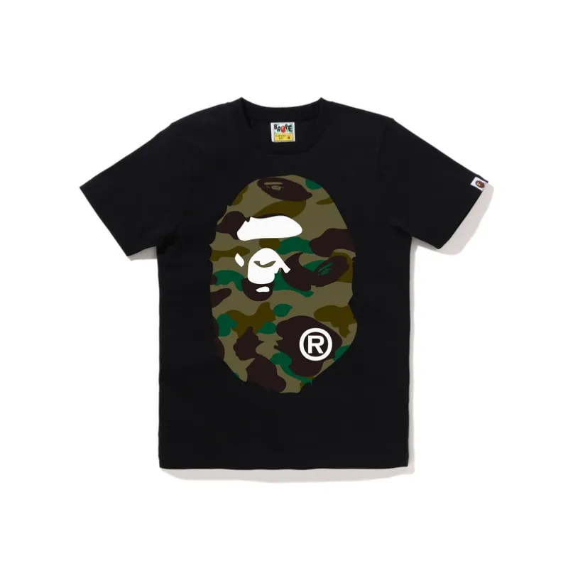 A BATHING APE A BATHING APE 1st Camo Big Ape Head Rlx Tee Black/Green-0