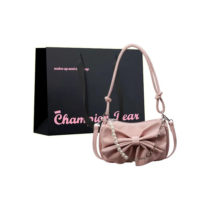 Champion Cub PU Shoulder Bag Regular Women's Black/Ecru/Pink/Green-10