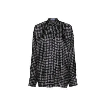 PRADA Printed Twill Silk Shirt