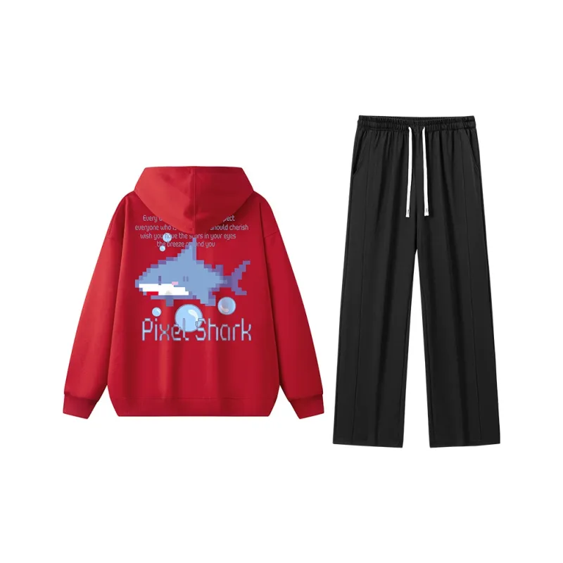 Small Columns Under The Sea Sweatshirt Set Unisex-58
