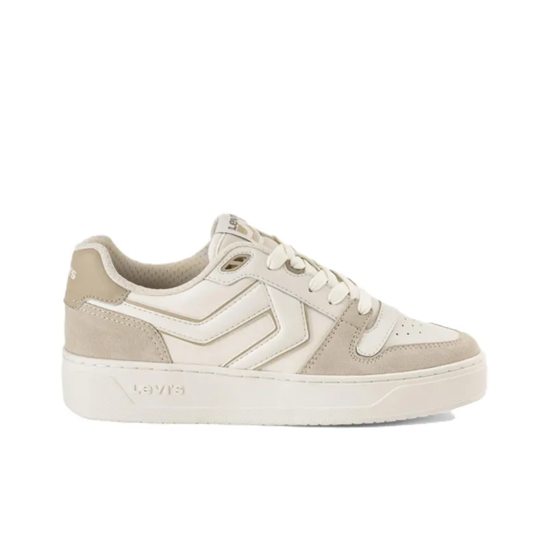 Levi's Low Top Skateboard Shoes Women's Beige Umber-1