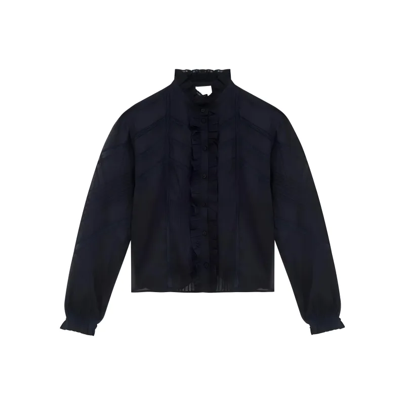 ISABEL MARANT ETOILE Gaia Embroidered Cotton Blouse-0