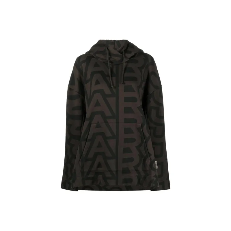 MARC JACOBS Monogram Oversized Drawstring Hoodie-0