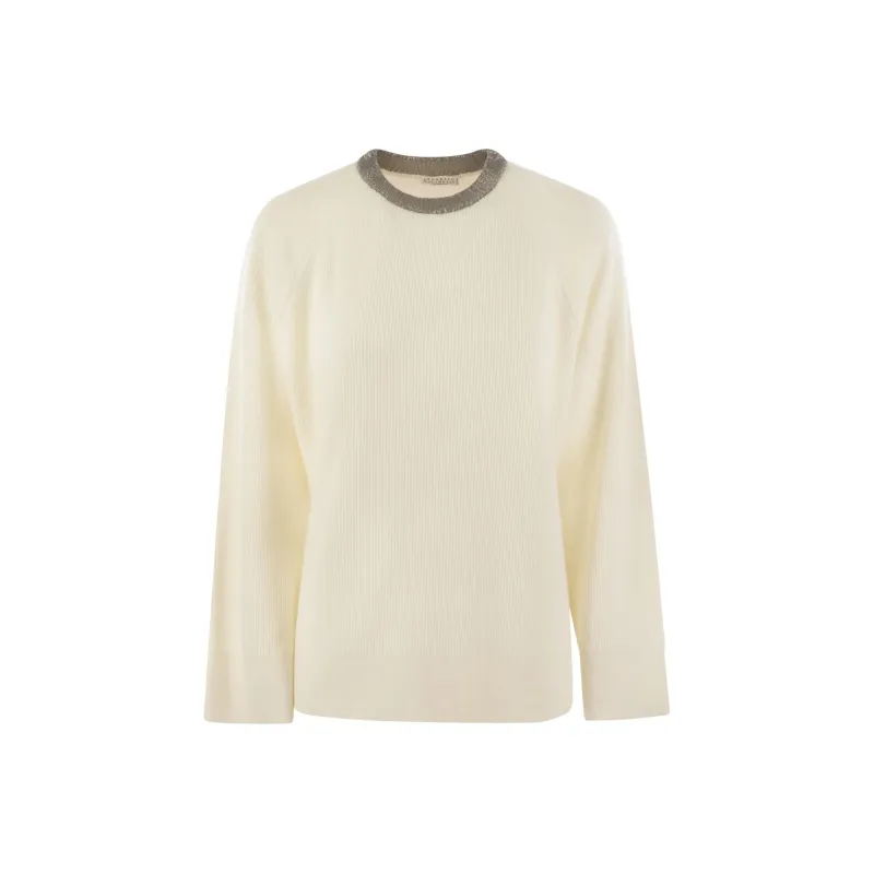 Brunello Cucinelli Crewneck Ribbed Knitted Jumper-0