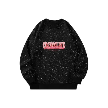 Herbal Primer Letter Loose Fit Plus Size Sweatshirt Unisex Black