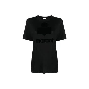 ISABEL MARANT ETOILE Zewel Flocked Linen T shirt