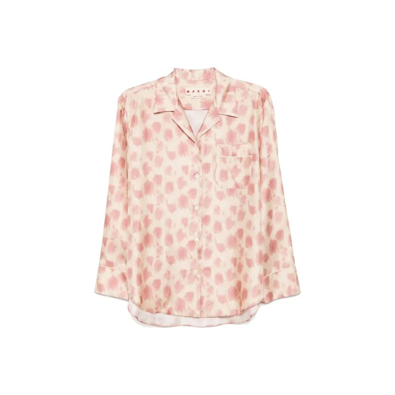 MARNI Animal Printed Straight Hem Shirt-0