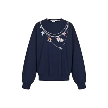 BETWEENAND Sweatshirt Women's Navy Blue