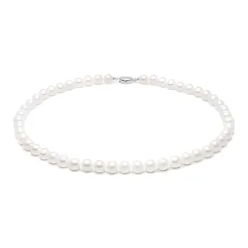 Old Qingyun Silver Building Pearl Necklaces Women's