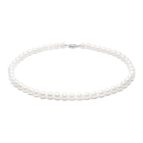 Old Qingyun Silver Building Pearl Necklaces Women's
