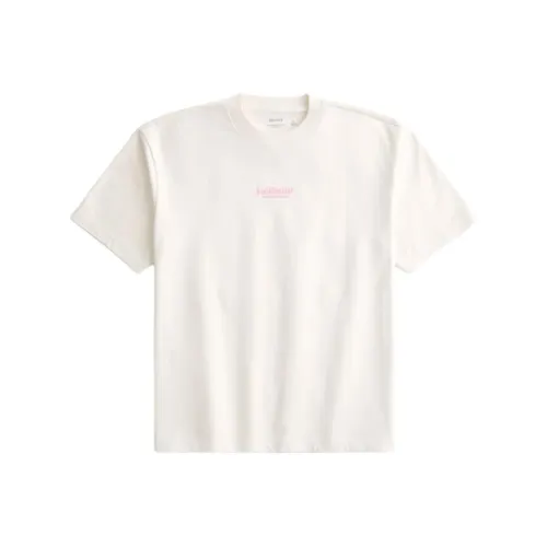 Hollister T Shirts Men Cream