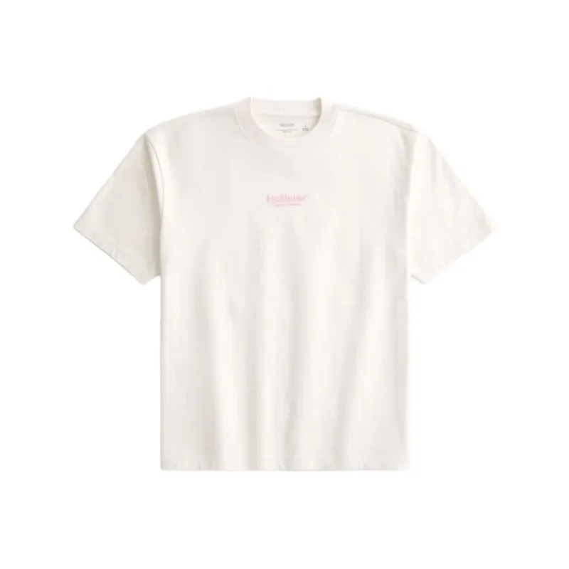 Hollister T Shirts Men Cream-0