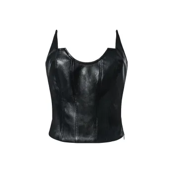 The Kript Strapless Tops Women's Black