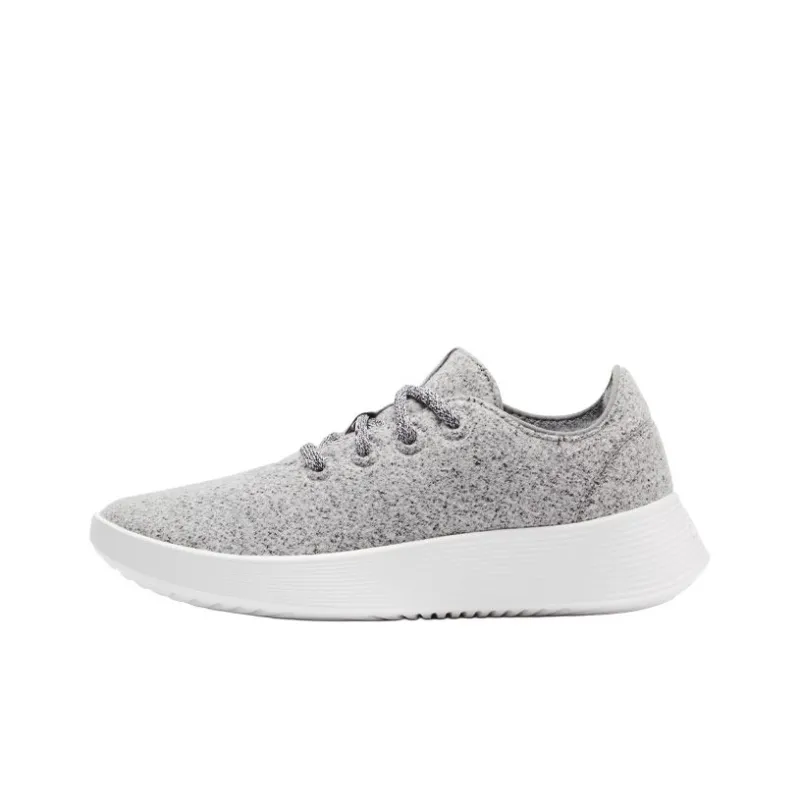Allbirds Wool Runner Shock Absorbers Low Top Running Shoes Women's Medium Gray-0