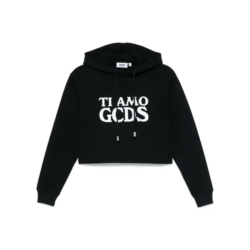 GCDS Ti Amo Cropped Hoodie-0