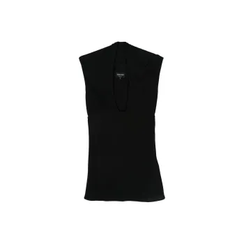 GIORGIO ARMANI Asv Crêpe Viscose Jersey Short sleeved Top