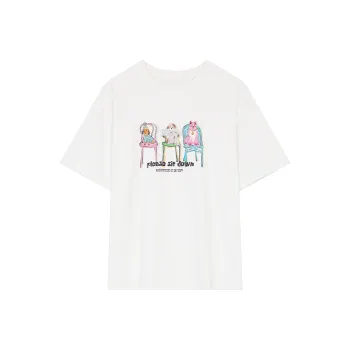 ELF SACK T Shirt Women's Puppy White