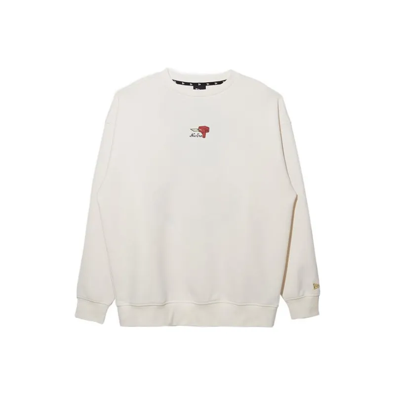 New Era Sweatshirt Unisex Ivory White-0