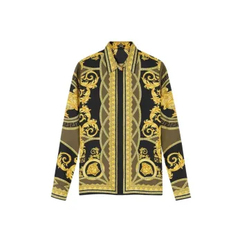 VERSACE Pattern Printed Long Sleeved Shirt