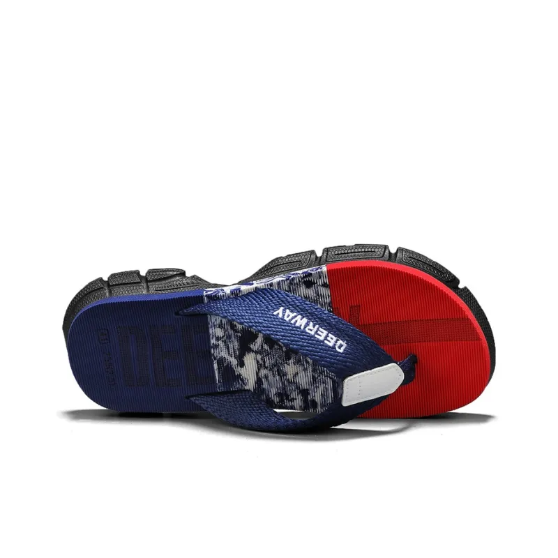 DEERWAY Slip Resistant Abrasion Resistant Odor Resistant Flip Flops Men's-4