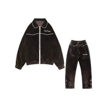 False Perception Sweatshirt Set Unisex Brown
