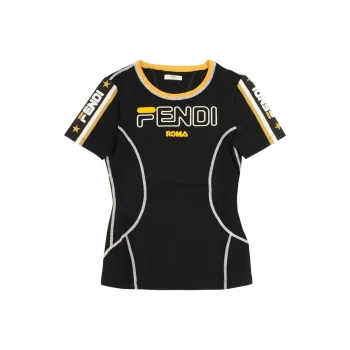 FENDI X Fila Mania Logo Fitness Tee 'Black'