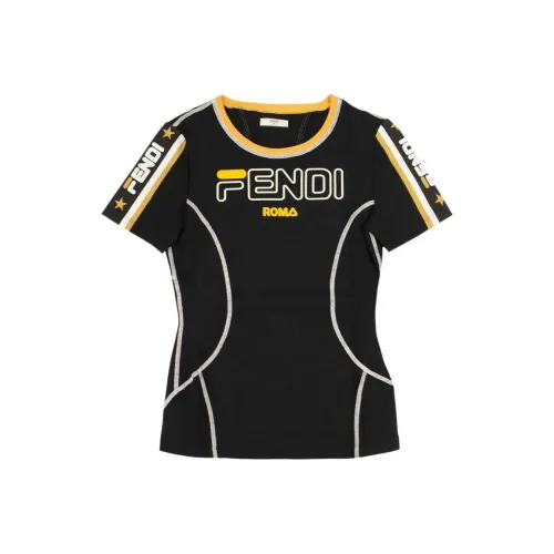 FENDI X Fila Mania Logo Fitness Tee 'Black'