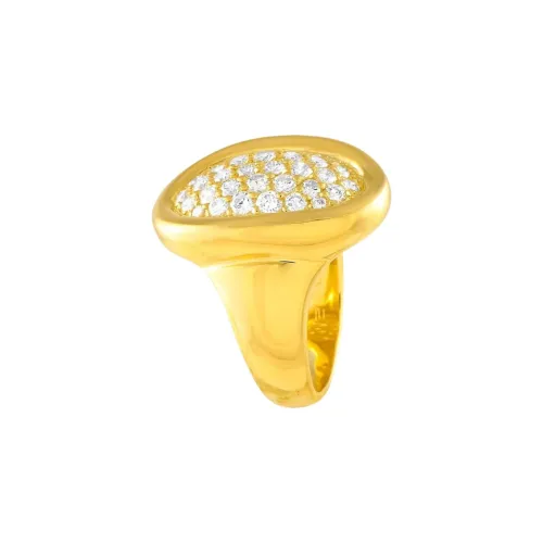 Cartier 18K Yellow Good Baignoire Diamond Ring