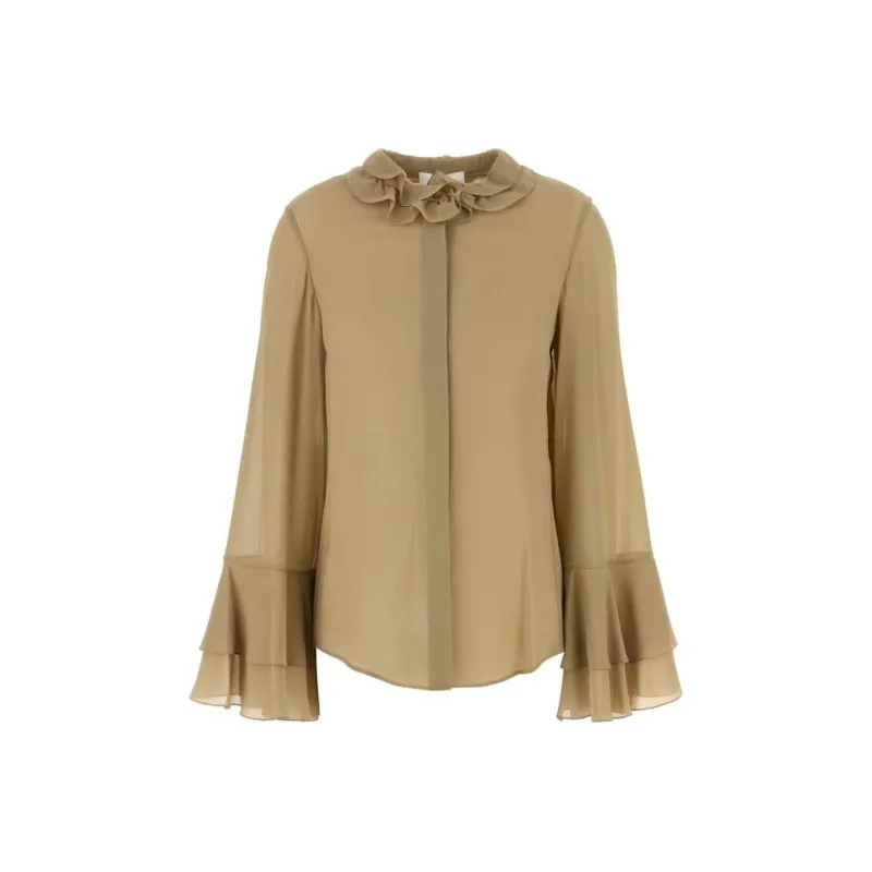 Chloé Ruffled Long Sleeved Shirt-0