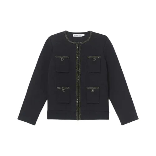 Self-portrait Jacket Women's Navy Blue