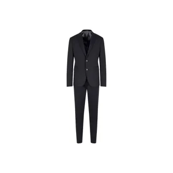 EMPORIO ARMANI FW24 Business Suit Men's Charcoal Black