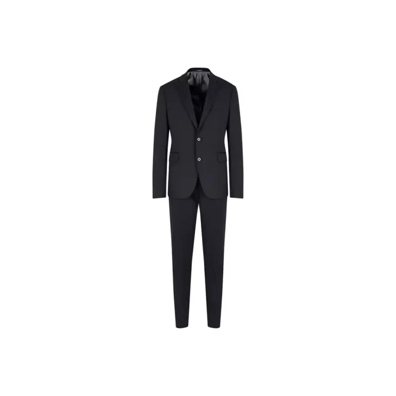 EMPORIO ARMANI FW24 Business Suit Men's Charcoal Black-0
