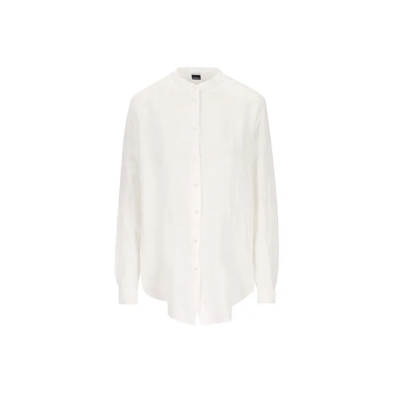 FAY Longline Linen Shirt-0