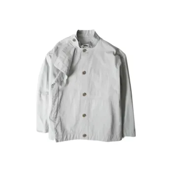 Lemaire Asymmetrical Blouson 'Cold Dye Cloud Grey'