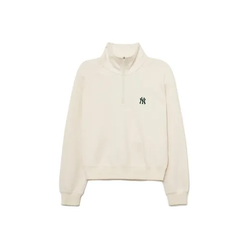 MLB New York Yankees Sweatshirts Women's Cream