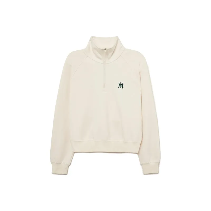 MLB New York Yankees Sweatshirts Women's Cream-0