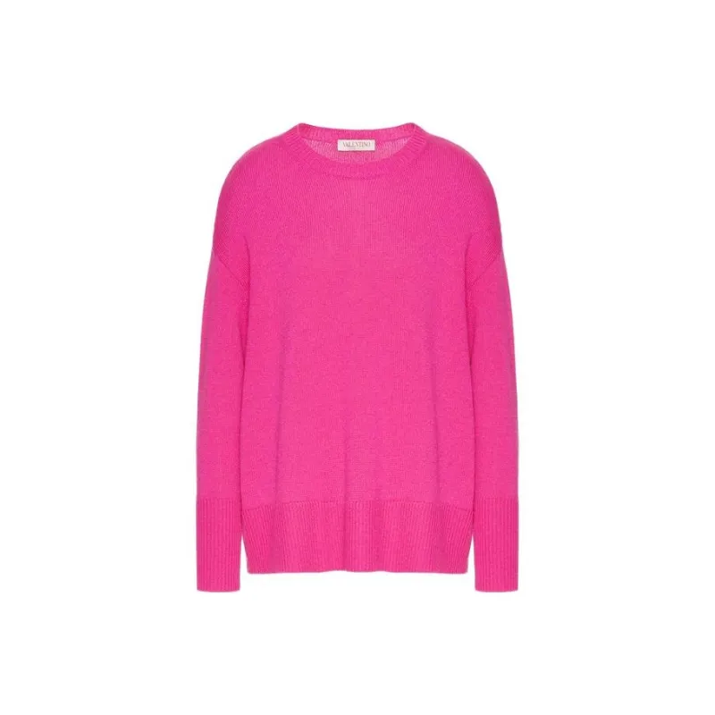 Valentino Logo Crewneck Long Sleeve Jumper 'Pink'-0