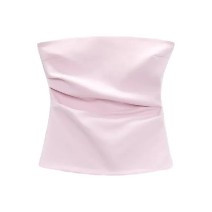 ZARA Strapless Top Women's Pink-0