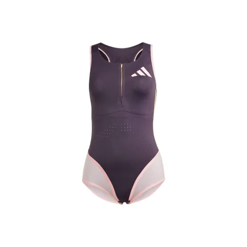 Adidas ADIZERO LEOTARD SHORT SLEEVE Bodysuits Women's Black Purple
