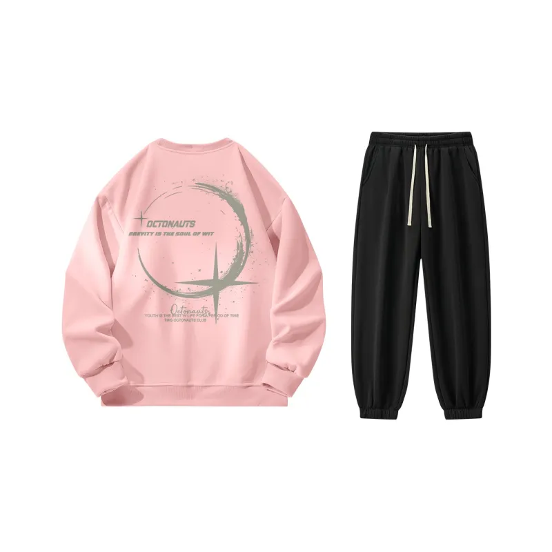 Small Columns Under The Sea Sweatshirt Set Unisex-4
