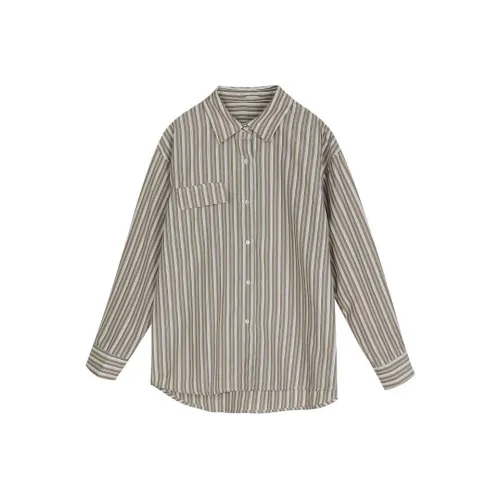 Painting system Shirts Women's Light Coffee