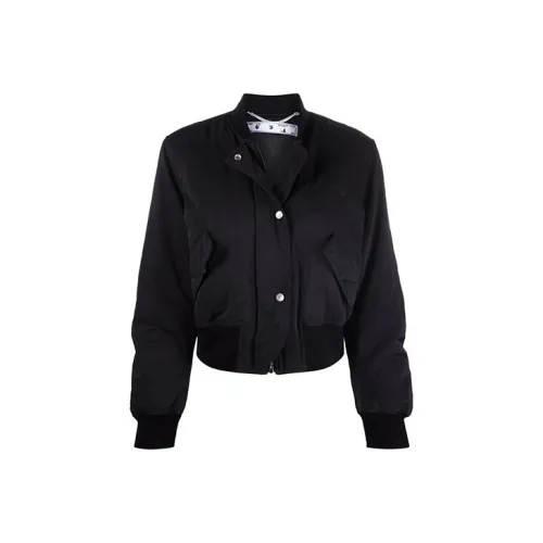 OFF WHITE Logo Embroidered Bomber Jacket