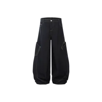 AFISHSTAY Curved Knife Jeans Unisex Blue