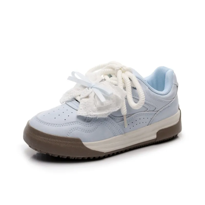 Feiyue Girly Heart Series Slip Resistant, Abrasion Resistant, And Balanced Low Top Skateboard Shoes Women's Light Blue-0