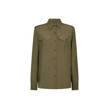 Dondup FW24 Shirt Women's Green Army