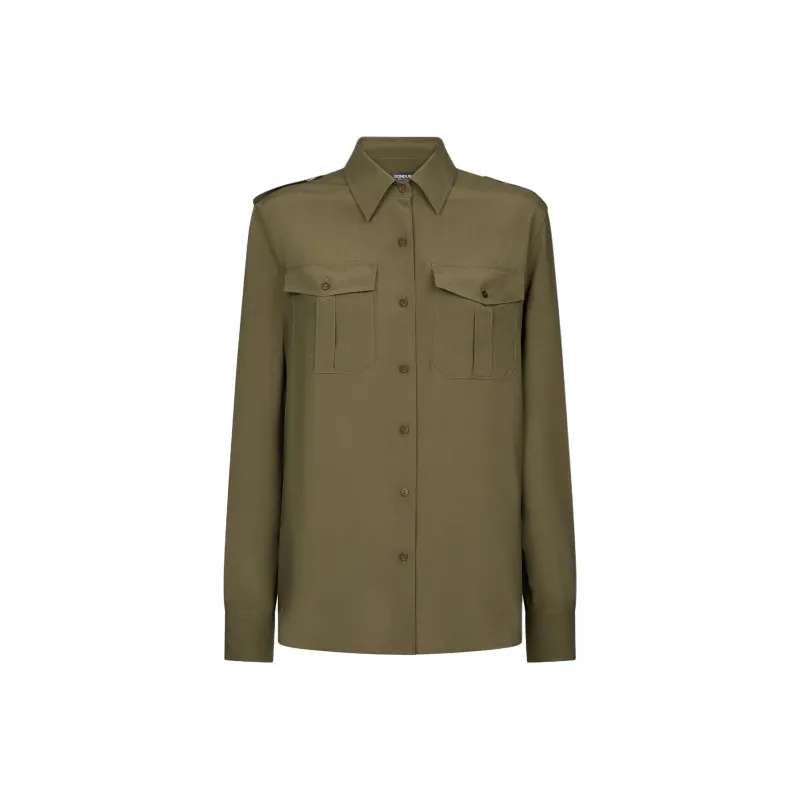 Dondup FW24 Shirt Women's Green Army-0