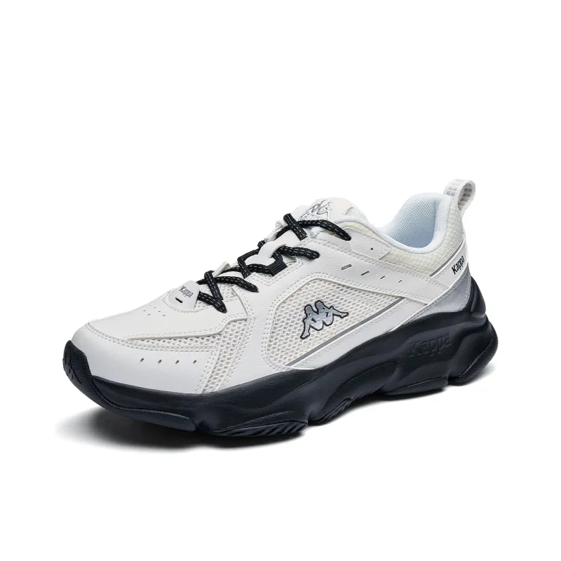 Kappa Anti Slip Wear Resistant Low Top Running Shoes Unisex White Black-2