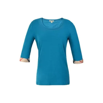 Burberry T Shirts Women's Blue