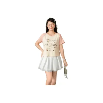 DAMABAIFENBAI T-Shirt Women's Pink Apricot