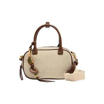 ZARA Cotton Shoulder Bag, Crossbody Bag, Handbag Mini Women's Raw White